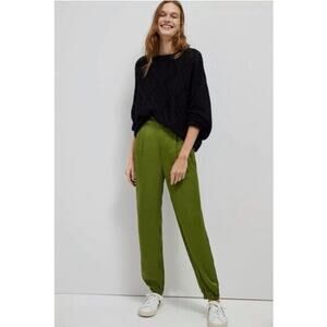 ANTHROPOLOGIE | Diandra Pleated Satin Jogger | 10p